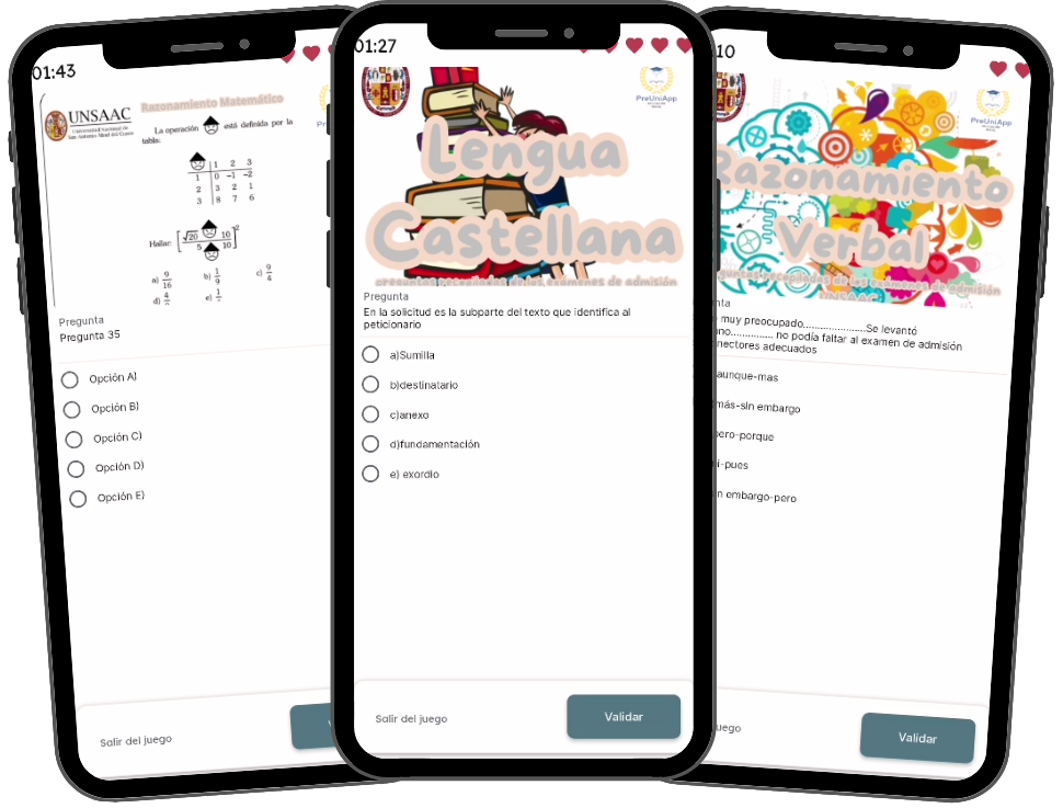 Vista previa de PreUniApp